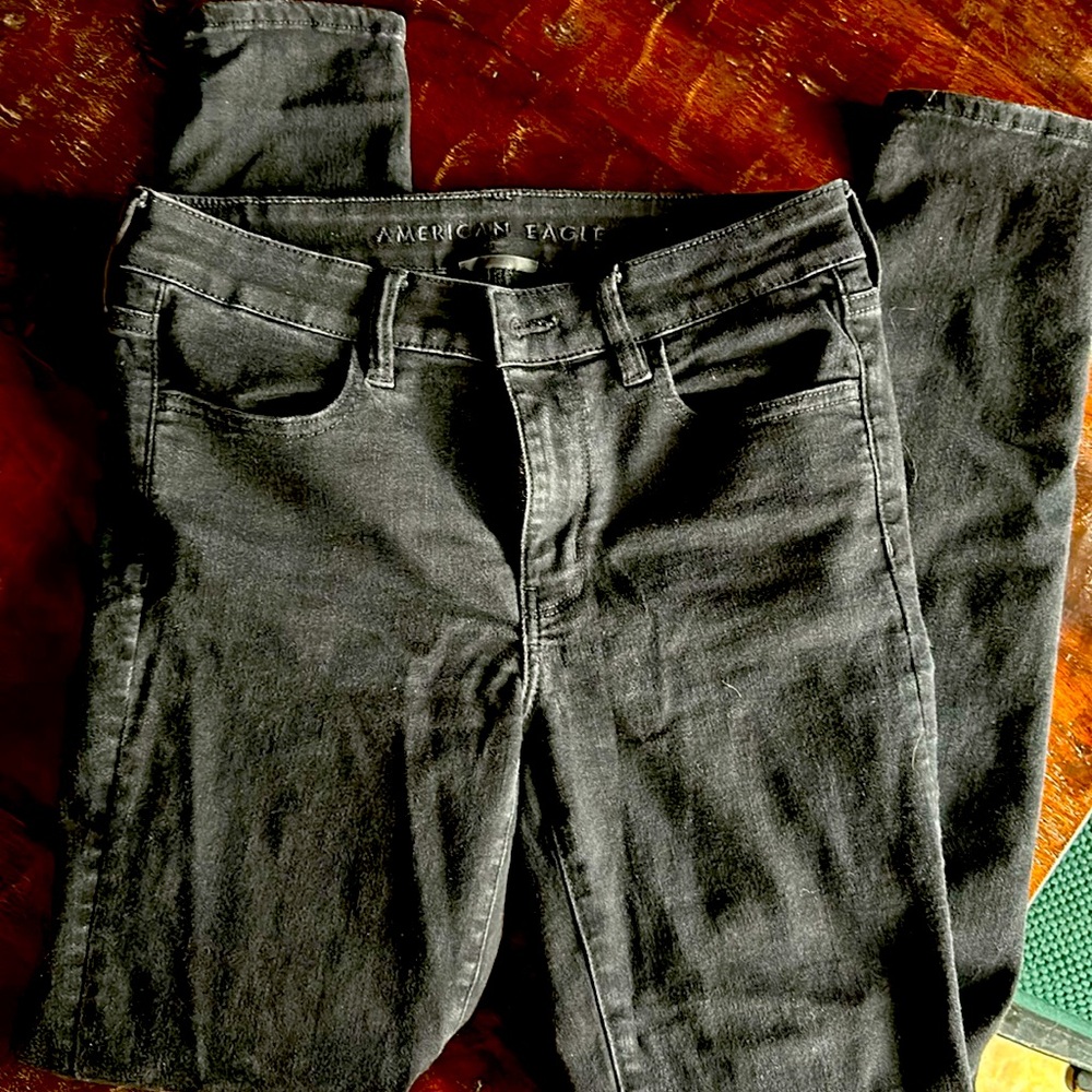 American Eagle black jeggings 8 long